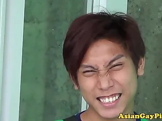 Pissdrinking asian twinks rim and suck